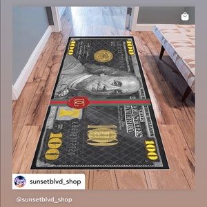 Money Rug MASSIVE 7ft x 3ft hip hop designer rug